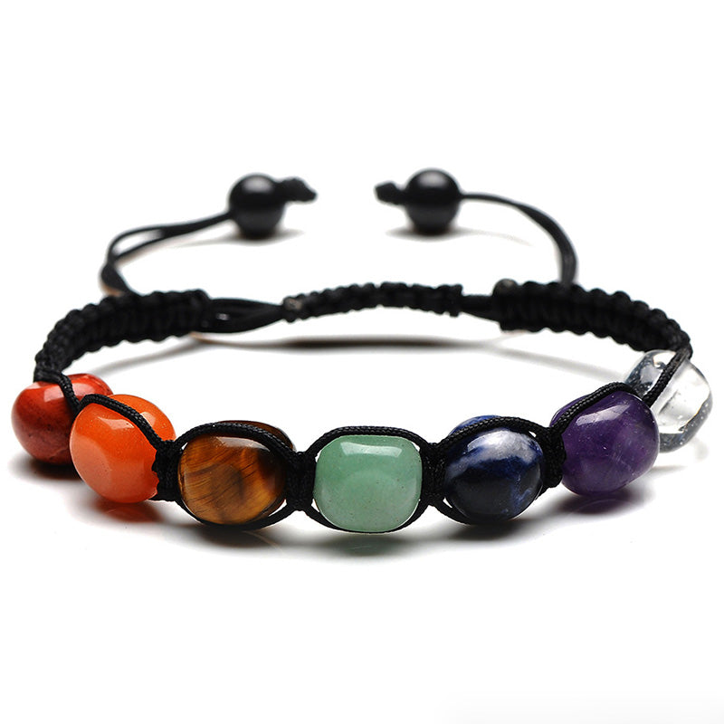 7 Colors Natural Chakra Healing Crystal Braided Bracelet