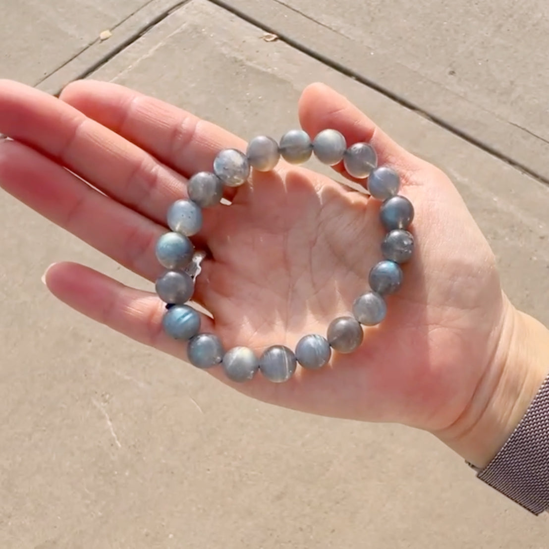 10mm Premium Labradorite Beads Crystal Bracelet