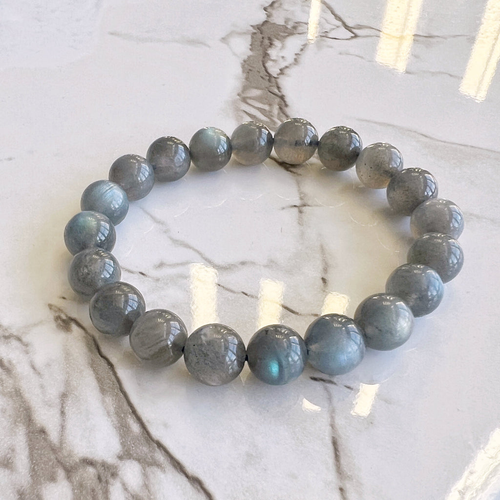 10mm Premium Labradorite Beads Crystal Bracelet