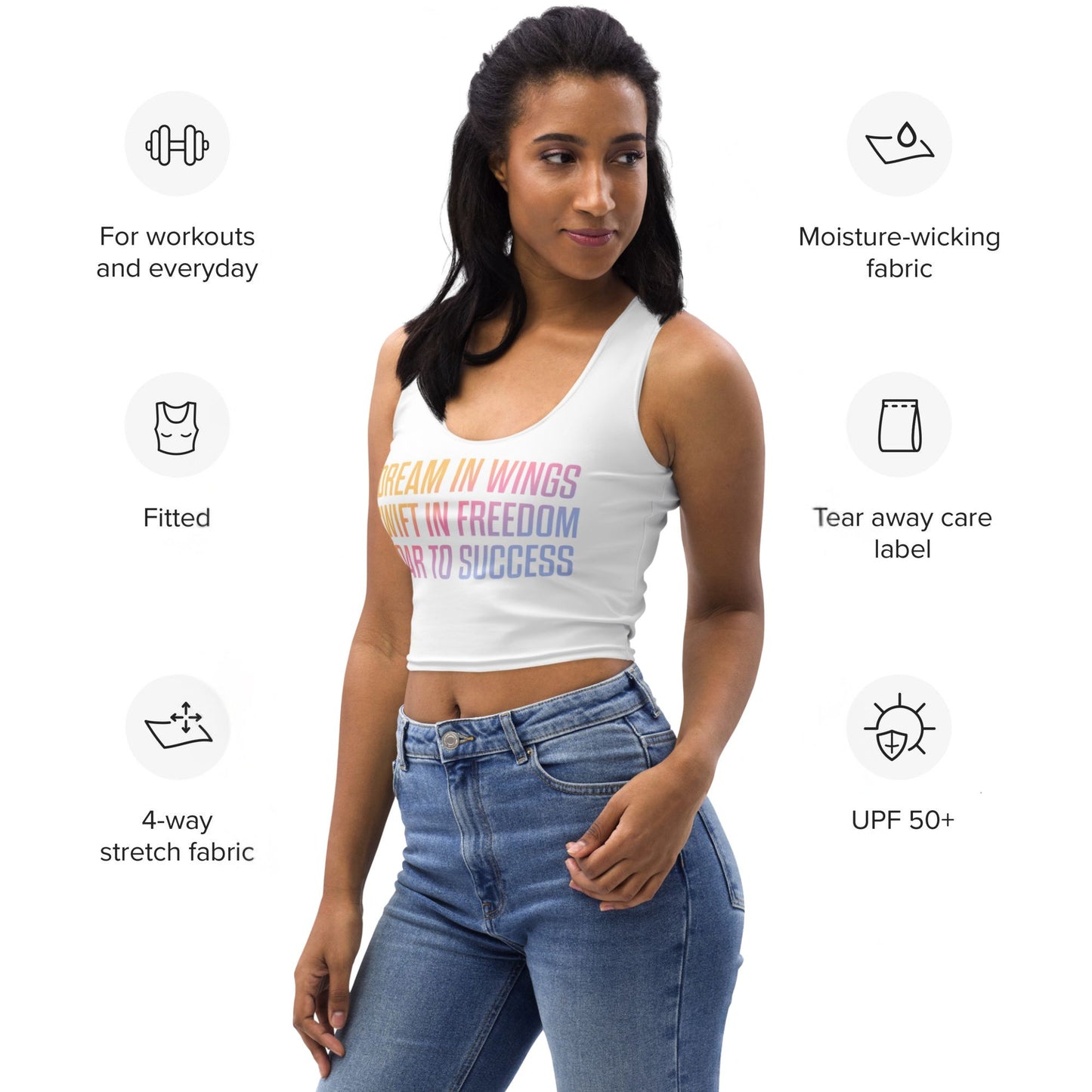 Cherry Blossom Swallow Collection | Dream In Wings Crop Top | Sunrise