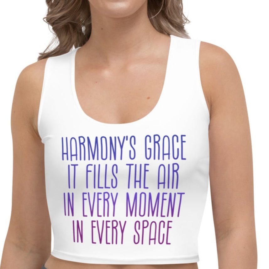 Galaxy Panda Collection | Harmony's Grace Crop Top| Twilight Purple