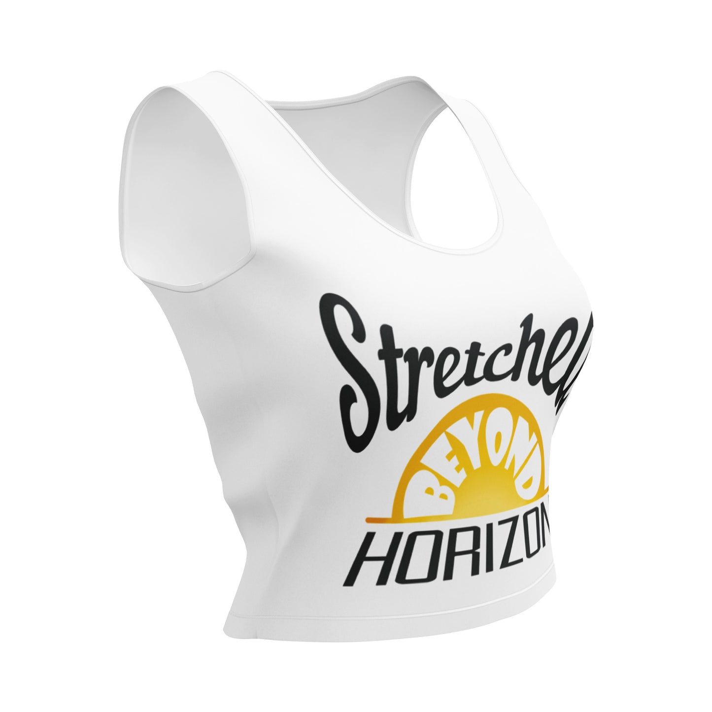 Countries Giraffe Collection | Stretched Beyond Horizon Crop Top | Black
