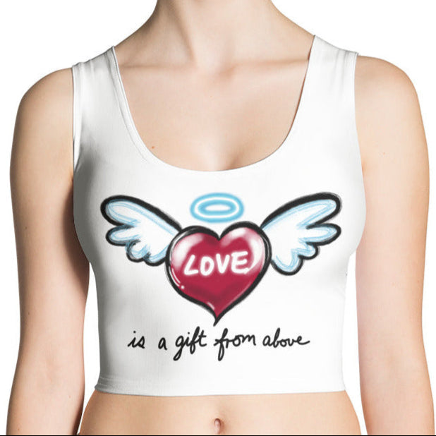 Pure Love Collection | Love is gift from above Crop Top | Fiery Red