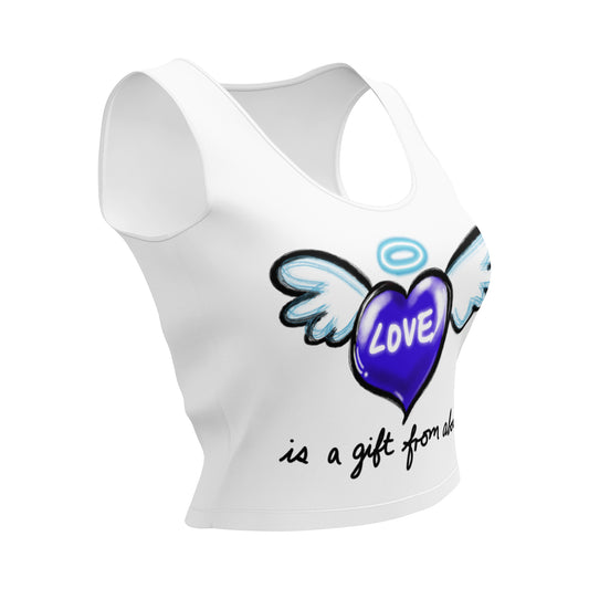 Pure Love Collection | Love is gift from above Crop Top | Royal Purple