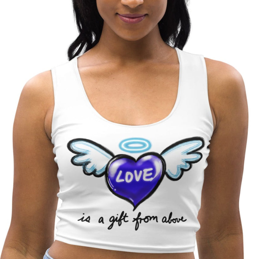 Pure Love Collection | Love is gift from above Crop Top | Royal Purple