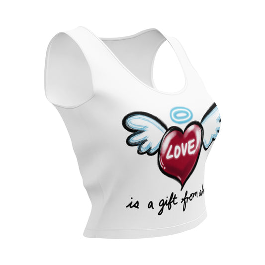 Pure Love Collection | Love is gift from above Crop Top | Fiery Red