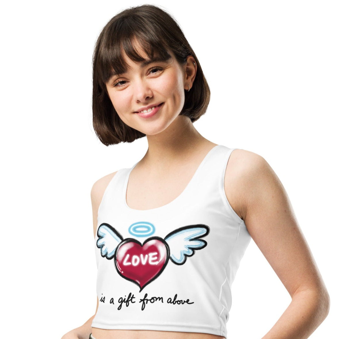 Pure Love Collection | Love is gift from above Crop Top | Fiery Red