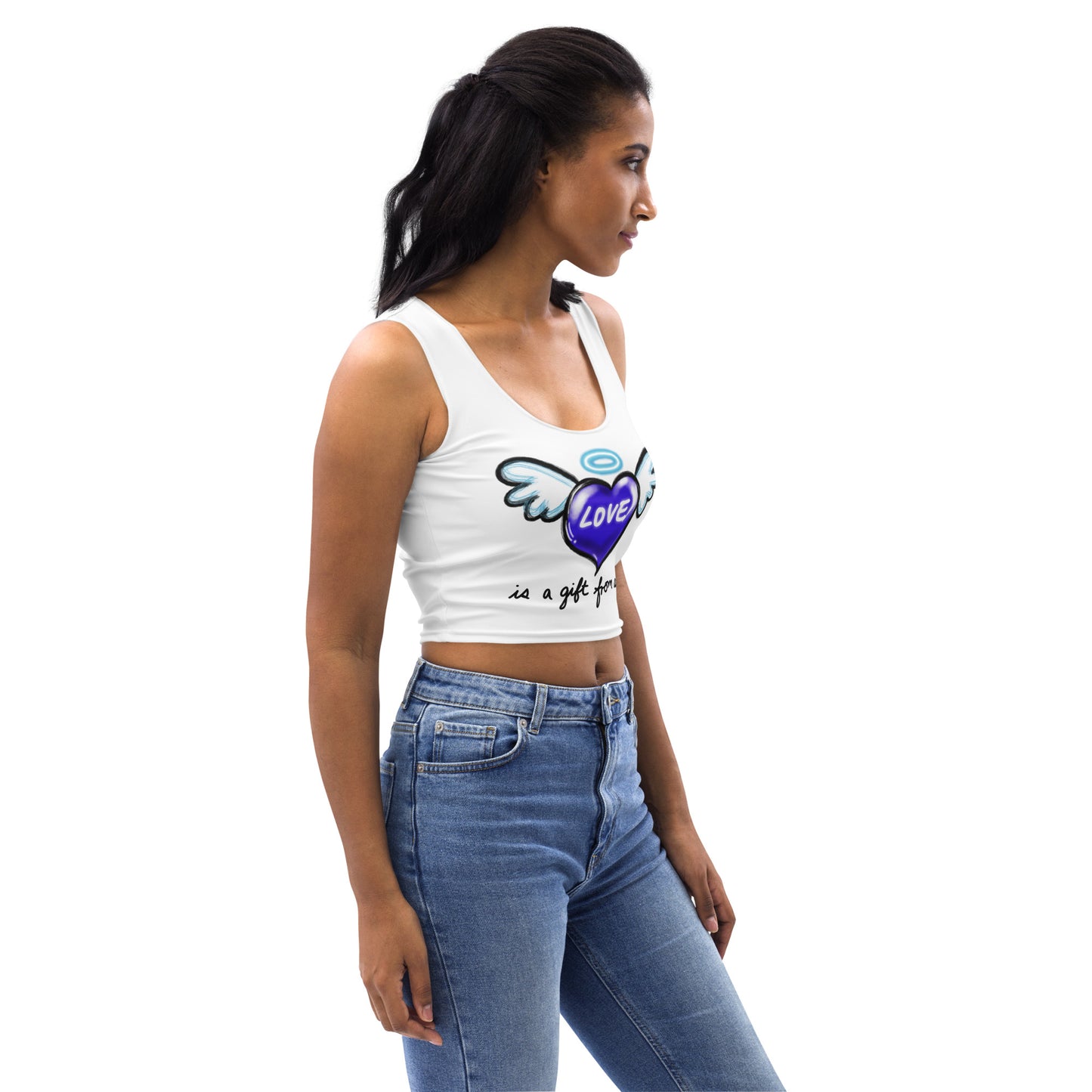 Pure Love Collection | Love is gift from above Crop Top | Royal Purple