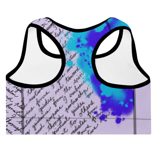 Pure Love German Shepherd Padded Sports Bra --- Lavender