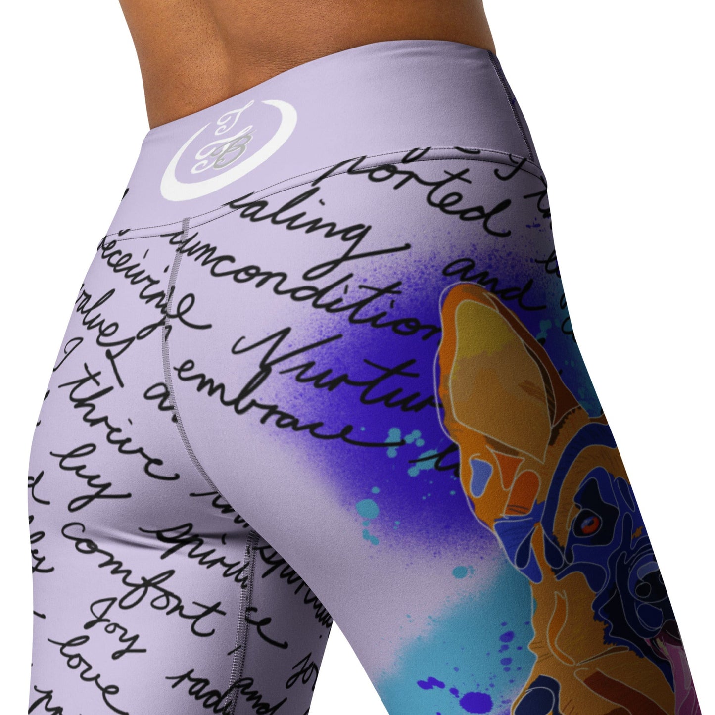 Pure Love German Shepherd Yoga Leggings --- Lavender