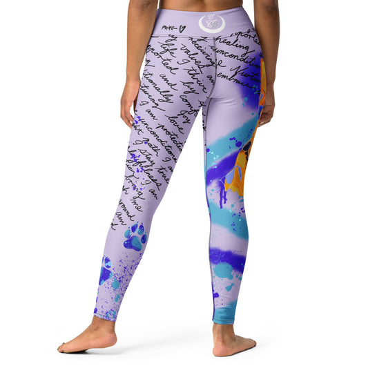 Pure Love German Shepherd Yoga Leggings | Lavender
