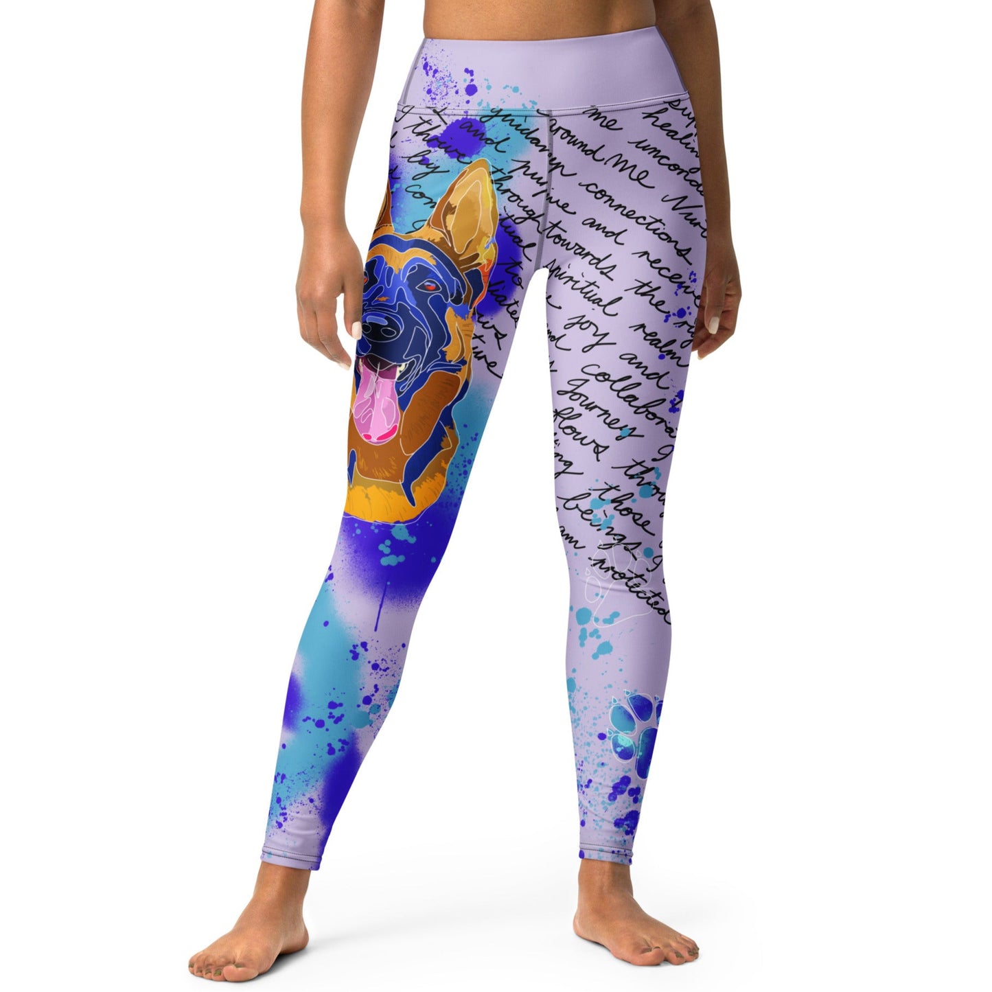 Pure Love German Shepherd Yoga Leggings --- Lavender