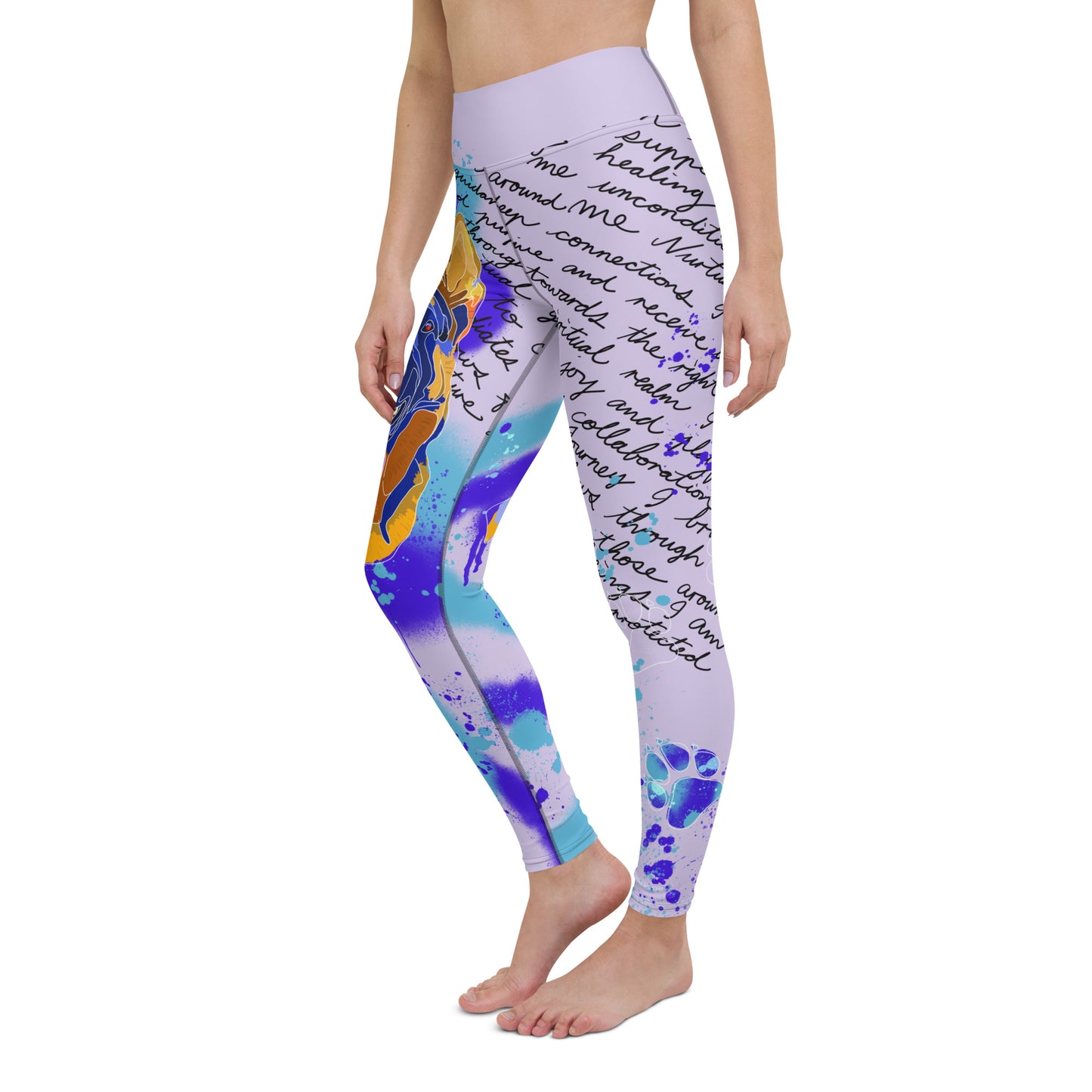Pure Love German Shepherd Yoga Leggings --- Lavender