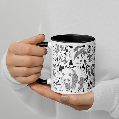 Panda Pattern Mug | Cosmic Black