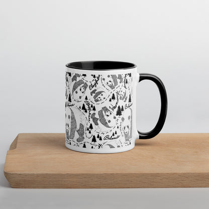Panda Pattern Mug | Cosmic Black