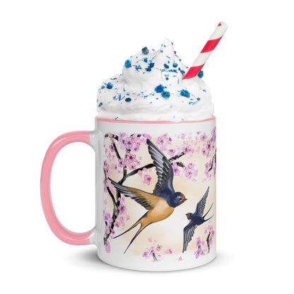 Cherry Blossom Swallow Mug | Petal Pink