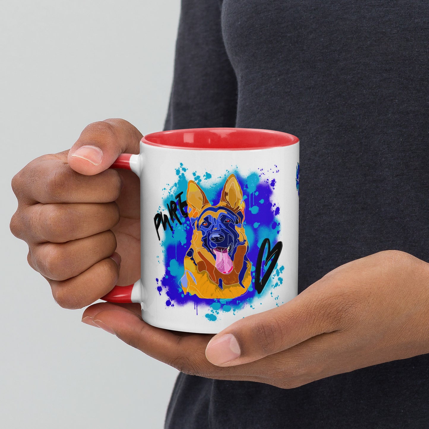 Pure Love German Shepherd Mug | Fiery Red