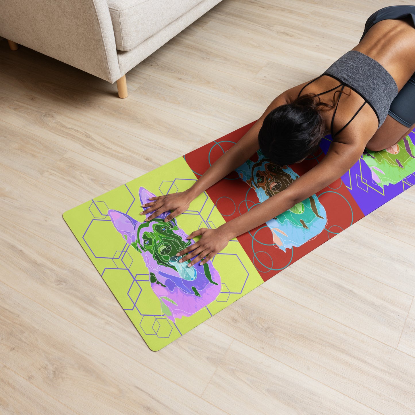 Pop Art German Shepherd Yoga Mat