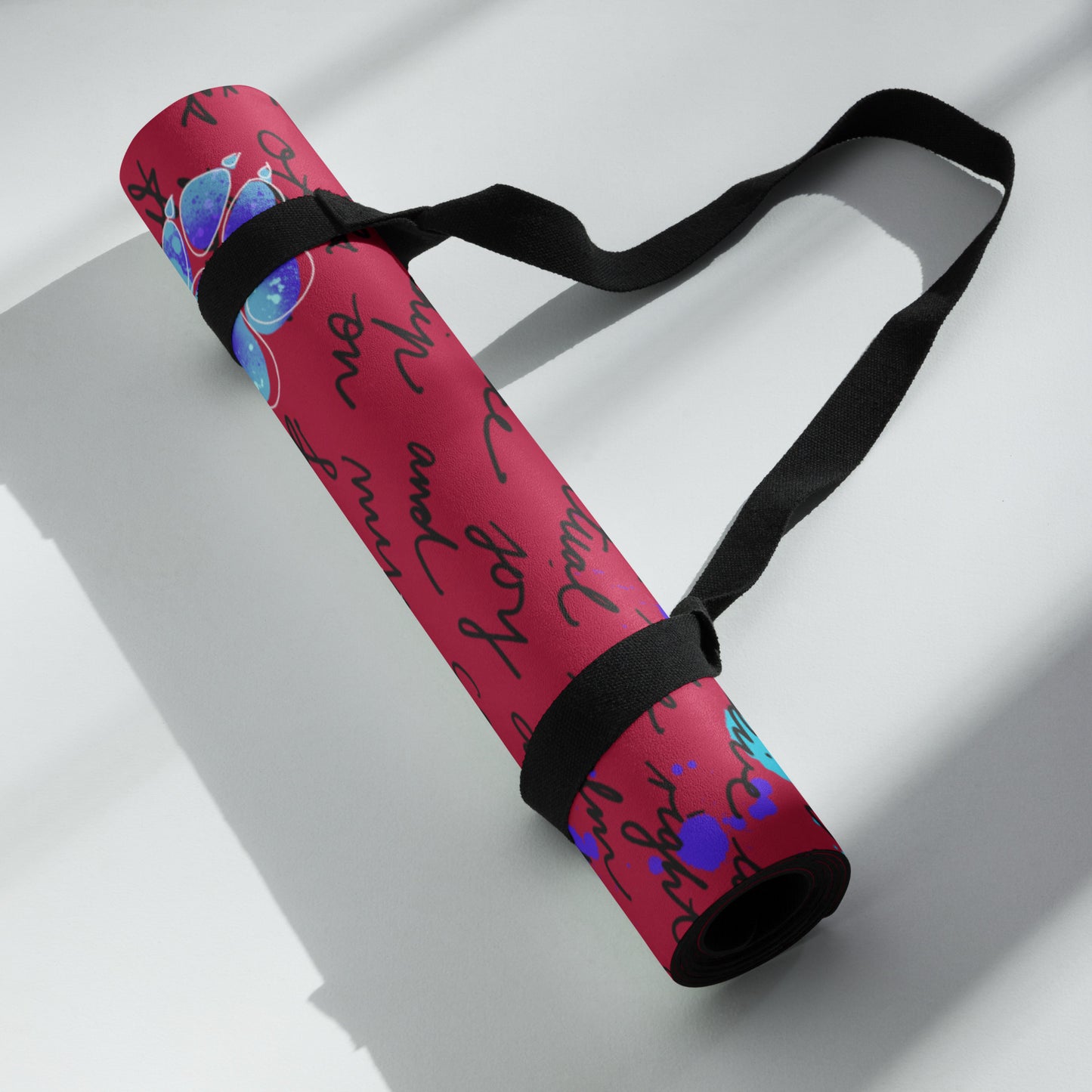 Pure Love German Shepherd Yoga Mat | Fiery Red