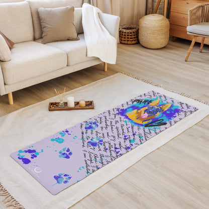 Pure Love German Shepherd Yoga Mat | Lavender